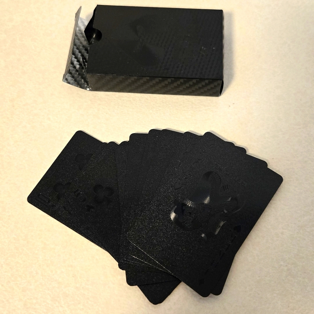 BLACK PLAYING CARDS WATERPROOF